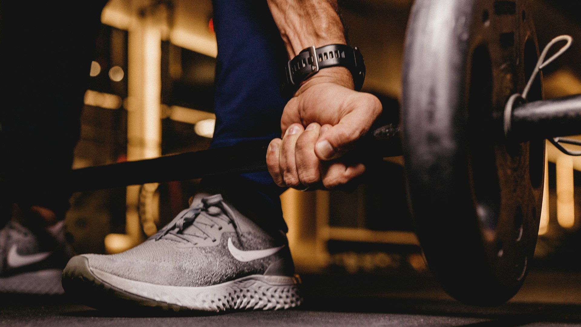 Running on treadmill